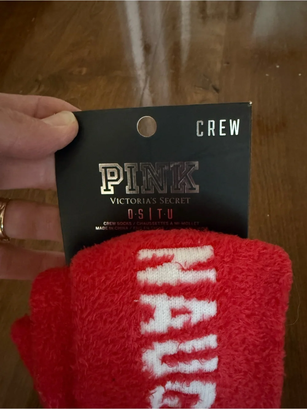 NEW with tags PINK Victoria’s Secret socks Naughty and nice one size retired